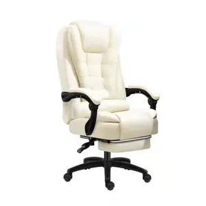 High Back Massage Office Chair Luxury Modern Massage Gaming Pu Leather Executive Swivel Chairs With Wheels And Footrest