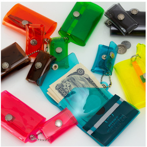 Monedero de PVC transparente y colorido, tarjetero tipo gelatina, bolsa para monedas, estuche multifuncional para auriculares con botón a presión - Product Image 4