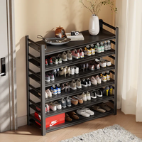 Prix de gros Porte d'entrée Conception simple Étagère à chaussures en métal à plusieurs niveaux Étagère à chaussures portable pour salon moderne Étagère de rangement pour chaussures