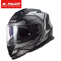 Casque de moto intégral anti-buée LS2 FF800 pour homme/femme, double visière, certifié 3C, toutes saisons, ajustement universel, Chine