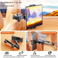 Support de tablette pour voiture, spécialement conçu pour les appuie-têtes des sièges arrière, adapté à l'utilisation d'un iPad. Ajustable, à utiliser en voiture