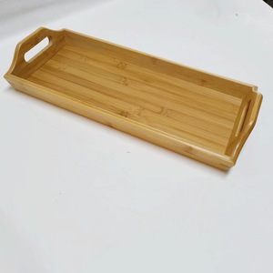 Plateau à thé en bambou, plateau de service rectangulaire avec service à thé pour cérémonie du thé japonaise, 42x18x6cm - Product Image 2
