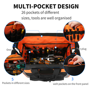 Bolsa de Herramientas con <span class=keywords><strong>Ruedas</strong></span> Resistente, Organizador de Herramientas de Gran Capacidad, Bolsa de Herramientas con <span class=keywords><strong>Ruedas</strong></span> para un Almacenamiento y Transporte Convenientes - Product Image 4