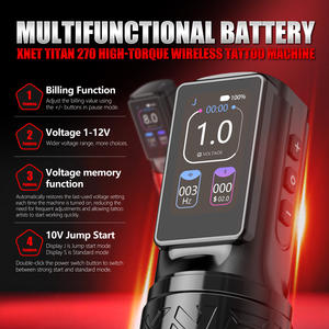 Máquina <span class=keywords><strong>de</strong></span> Tatuaje Inalámbrica Profesional XNET Titan 270 con Motor sin Escobillas <span class=keywords><strong>de</strong></span> Alto Par, 2400mAh, Recorrido <span class=keywords><strong>de</strong></span> 5.0/4.0mm y Batería Doble - Product Image 5