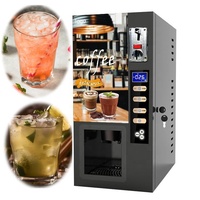Mini distributeur automatique de café chaud et glacé de boisson instantanée automatique de haute qualité commerciale avec accepteur de pièces