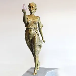Хит продаж, китайская женская бронзовая скульптура телесного цвета в натуральную величину