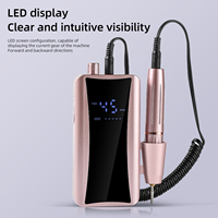 Perceuse à ongles portable rechargeable USB professionnelle 45000 tr/min, perceuse à ongles sans fil rechargeable pour salon