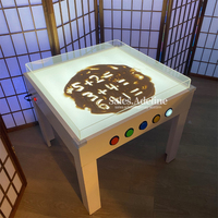 Table d'apprentissage interactive à LED pour enfants, table lumineuse à changement de couleur pour l'éducation préscolaire