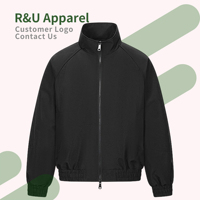 Blouson Bomber d'Hiver Personnalisé pour Homme, Couleur Unie, Court et Léger, Style Streetwear, Col Montant