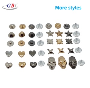 Offre Spéciale rivets en alliage métallique étoile croisée <span class=keywords><strong>de</strong></span> 10mm et 12mm pour vêtements et sacs en cuir à usage décoratif - Product Image 4