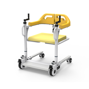 Manual Hand Crank Lift Transfer <b>Chair</b> for Elderly Patient <b>Commode</b> <b>Chair</b> 360° Split Seat 20cm Adjustable Height - Product Image 1