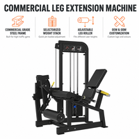 Machine à extensioins de jambes professionnelle avec sélecteur de poids pour l'entraînement des quadriceps en club de fitness