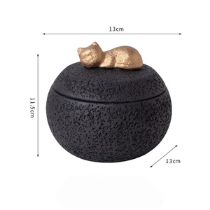 猫犬のための環境に優しい手作りセメントペット葬儀灰の壷記念ペットのための火葬灰の保管 - Product Image 6