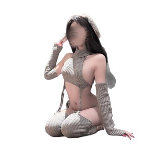 Pull sexy dos nu, style japonais, uniforme innocent et séduisant, ensemble qqny coquin et alléchant - Product Image 1