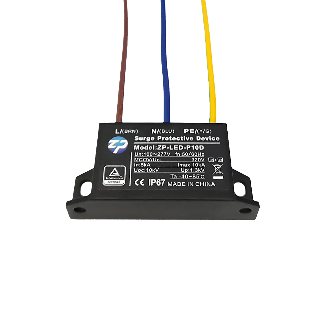 อุปกรณ์ป้องกันไฟกระชากฟ้าผ่า Ip67กันน้ำขนาดเล็กสำหรับไฟถนนแบบ LED