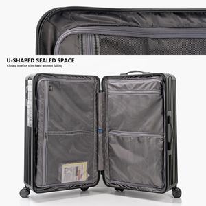 Bagages de voyage avec frein pour train, poignée télescopique en alliage d'aluminium, roues silencieuses, grande capacité - Product Image 6