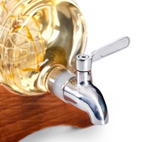 Carafe à whisky en verre de 1000 ml avec bouchon et robinet pour liqueur, vin, whisky, brandy