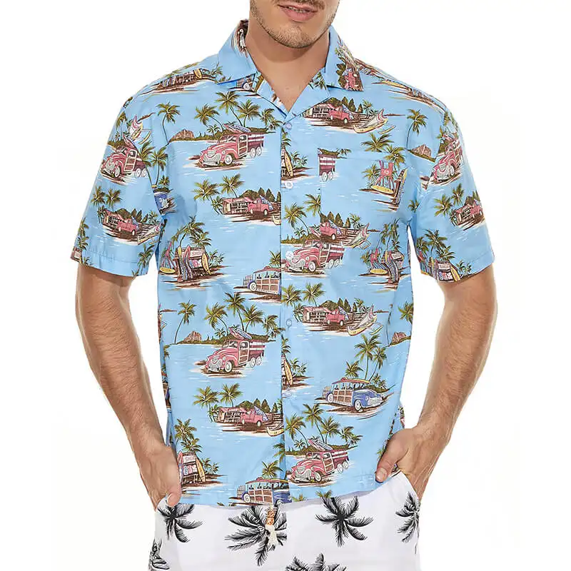 مخصص رجل طباعة لينة قميص هاواي صيفي قصيرة الأكمام الصيف لباس غير رسمي هاواي شاطئ جيرسي