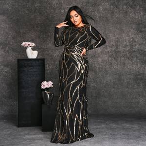 Женское роскошное повседневное вечернее платье большого размера, Женская вечерняя одежда для выпускного вечера, элегантная Клубная длинная одежда - Product Image 6