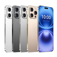 Nouveau Téléphone 16 Pro Max Version Débloquée 2025 – Smartphone 6,8 Pouces 4G 5G Double SIM 8 Go + 512 Go, Appareil Photo 64 MP, Avec Logo
