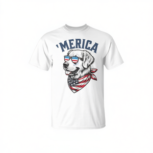 Camiseta Golden Retriever 4th Of July Merica Usa con gafas de sol - Product Image 2