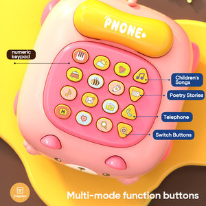 Xsty bé Đồ chơi điện thoại phim hoạt hình bé Piano âm nhạc ánh sáng đồ chơi trẻ em giả vờ phonetoy Quà Tặng Trò chơi giáo dục sớm bé Điện thoại để - Product Image 4