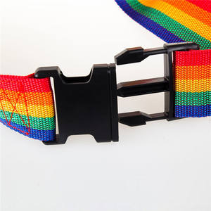 Sangle de bagage arc-en-ciel 1,8 m avec boucle en plastique, sangle de sécurité de voyage en polypropylène résistante aux coupures, sangle de fixation pour valise - Product Image 1