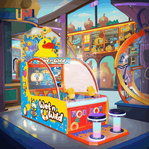 Wassers chießen Kinder Arcade-Spiele Sicherheits schutz Design <span class=keywords><strong>2</strong></span> Spieler Langlebige Metall Kunststoff Holz Video Shooting <span class=keywords><strong>Machine</strong></span> Amusement - Product Image 1