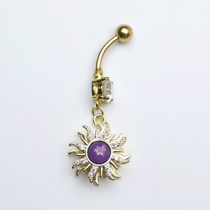 Anneaux de nombril pendulants 14G en acier inoxydable doré, bijoux de <span class=keywords><strong>piercing</strong></span> de nombril, papillon en zircon cubique, piercings corporels de mariage pour femmes - Product Image 6