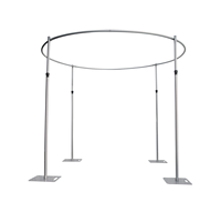 KL-PAD002 Support de toile de fond professionnel robuste et réglable à double barre transversale pour système Pipe and Drape, avec montants réglables