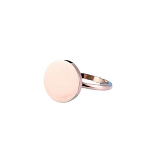 Custom Personalized Stainless Steel <b>Rings</b> Engrave logo Round Shape Rose Gold <b>Ring</b> <b>Blanks</b> - Product Image 5