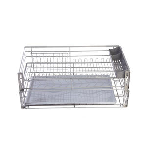 Guardarropa de aluminio grande clásico, cesta de almacenamiento telescópica de profundización, borde ajustable para habitación y cocina - Product Image 1