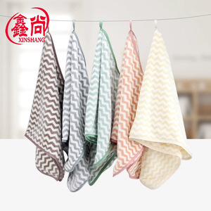 Toallas Faciales de Felpa Coral 35x75cm con Patrón Chevron, Suaves y Absorbentes para Uso Doméstico - Product Image 2