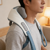 Nuevo Cinturón de Masaje Eléctrico Inalámbrico Shiatsu para Hombros y Cuello con Funciones de Calor, Rodillos y Amasamiento