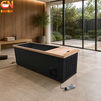 Bain froid pour hôtel et complexe hôtelier avec système de refroidissement intégré, bain de glace premium en acier inoxydable pour projets de bien-être