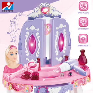 Table de maquillage avec miroir et tiroirs, avec lumière musicale électrique, bâton magique RC - Product Image 5