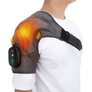 Masajeador de hombro eléctrico inalámbrico recargable, almohadilla de calefacción con envoltura de masaje de vibración dirigida para la comodidad del cuello y los hombros - Product Image 1