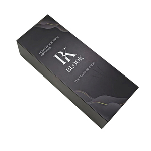 Cajas Rígidas Magnéticas Negras Personalizadas para Botellas de Perfume, Embalaje de Regalo Cosmético de Lujo, Biodegradables, Reutilizables, Materiales Reciclados, Acabado Mate - Product Image 1