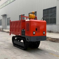 Dumper amphibie sur chenilles de 4 tonnes, motorisé, avec système hydraulique complet, benne basculante, pour mines et terrains boueux, garantie 1 an UCM