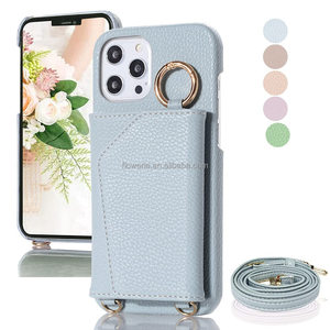 Túi Xách Tay Có Khóa Kéo Bằng Da PU Chặn RFID Cho Nữ Có Dây Đeo Cổ Tay Ví Nắp Lật Ví Đeo Chéo Dạng Gập Chân Đế - Product Image 2