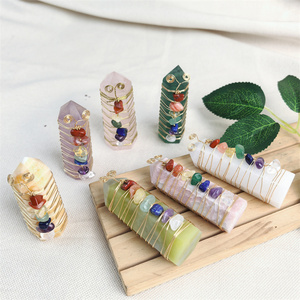 All'ingrosso fatti a mano artigianato di cristallo sette chakra punto di cristallo per la guarigione spirituale - Product Image 1