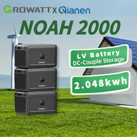 Stock UE Growatt NOAH 2000 51.2 V 2KWH Batterie LiFePO4 Modulaire Empilable pour Système de Stockage d'Énergie Domestique et Balcon IP66 Garantie 10 Ans
