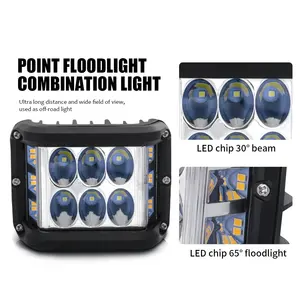 Dahua 36W Side Shooter Led Work Light 4 Inch Cube Work Light Pod 4x4 Off-Road Driving Light 10-30V