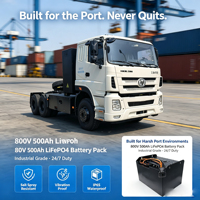 Tracteur de remorquage électrique robuste à batterie lithium 80V 500Ah LiFePO4, remplacement de batterie au plomb-acide, borne de port, tracteur industriel