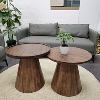 Table basse en bois massif nordique Salon Hôtel Ensemble de tables rondes