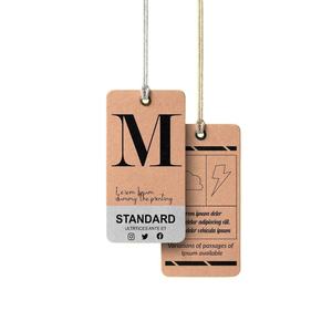 Étiquettes personnalisées durables et écologiques en carton avec service OEM pour vêtements, chaussures et sacs avec logo - Vente en gros - Product Image 1