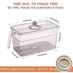 Fridge Storage Container Fridge Organizer <b>Bin</b> <b>Plastic</b> Food Silver Ion Antibacterial Protection Fridge Food Container - Product Image 2