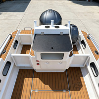 Yacht de sport de luxe EC750XL, coque en aluminium, moteur hors-bord, bateau à pontons pour la pêche, le surf, le canoë