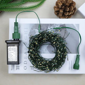 Guirlande lumineuse LED de Noël avec télécommande, fil de cuivre vert foncé pour la décoration de l'arbre de Noël dans le salon - Product Image 5