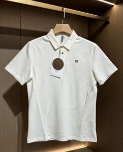 <span class=keywords><strong>Polo</strong></span> estiva da uomo con risvolto, maniche corte, stampa trendy, casual, giovanile, versatile, tinta unita. - Product Image 2